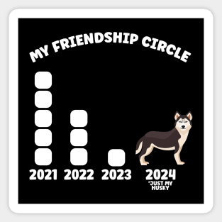 Husky Owners Friendship Circle Sticker